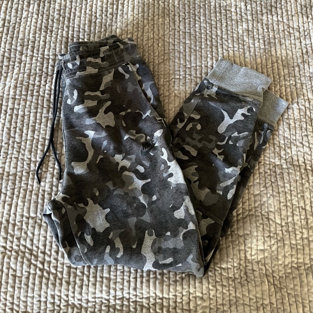Nike Gray Camouflage Track Pants